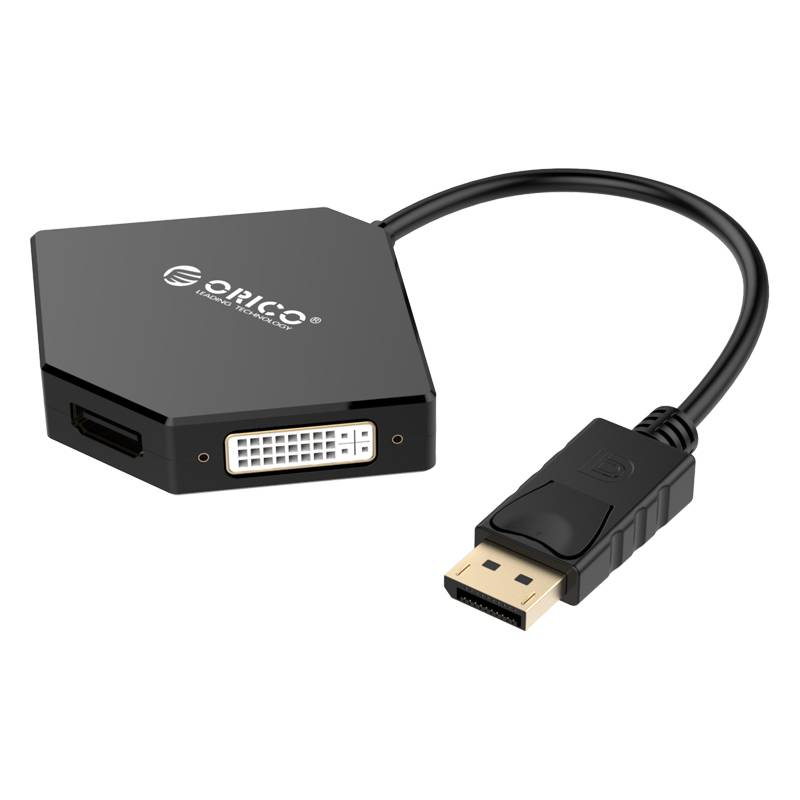 Display port to HDMI, DVI and VGA Adapter cable length: 17 - & Audio - 1920 x 1080P - Black Orico