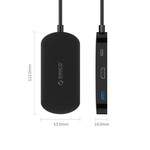 Orico Adaptateur 3 en 1 Type-C vers Type-C, USB 3.0 Type-A et HDMI 4K - avec alimentation - Pour Windows, Mac OS et Linux.