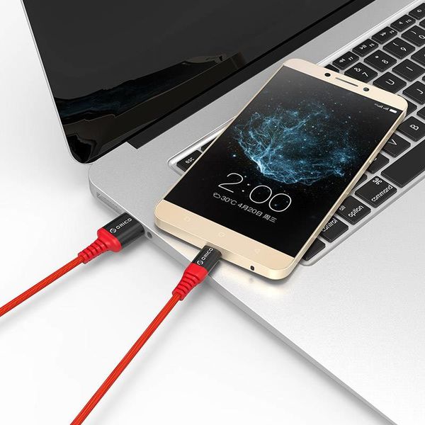 Orico 1 meter USB Type-C data- en oplaadkabel - 2.4A - Rood