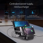 Orico Station d'accueil multi-chargeur 40 W Station de chargement USB à 5 ports - Noir