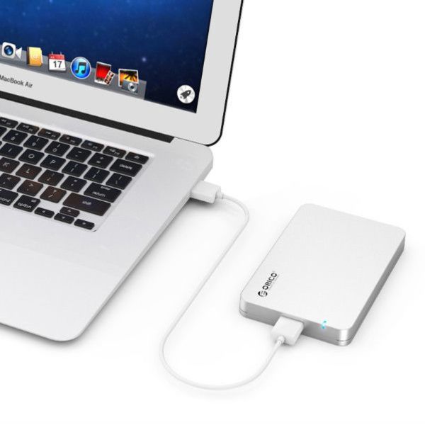 Orico Boîtier de disque dur USB3.0 2,5 pouces - HDD / SSD - Argent