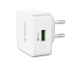 Orico Chargeur domestique USB avec port de charge Quick Charge 2.0 - 5V/9V/12V - Max 18W - Puce intelligente - Blanc