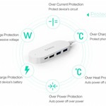 Orico Type-C hub with 3 USB-A ports and 1x USB-C port - Integrated 30 cm cable - LED indicator - White