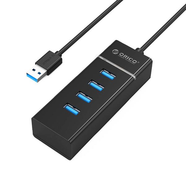 Orico Stijlvolle USB 3.0 hub met 4 poorten - voor Windows XP / Vista / 7 / 8 / 10 / Linux / Mac OS - LED-indicator - Zwart