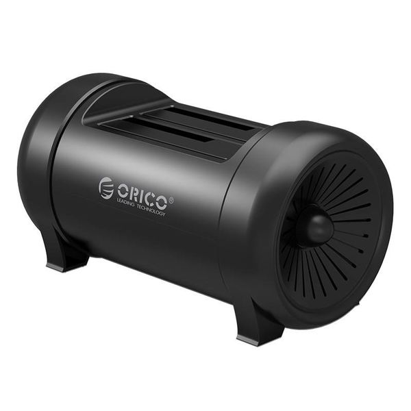 Orico Station d'accueil pour disque dur à deux baies avec fonction clone - mode veille intelligent - éclairage LED cool - Ventilateur puissant - Noir