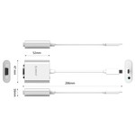 Orico Aluminum Type-C to VGA adapter - Incl. Audio output - Mac Style - 1920 x1080P Full HD - Silver