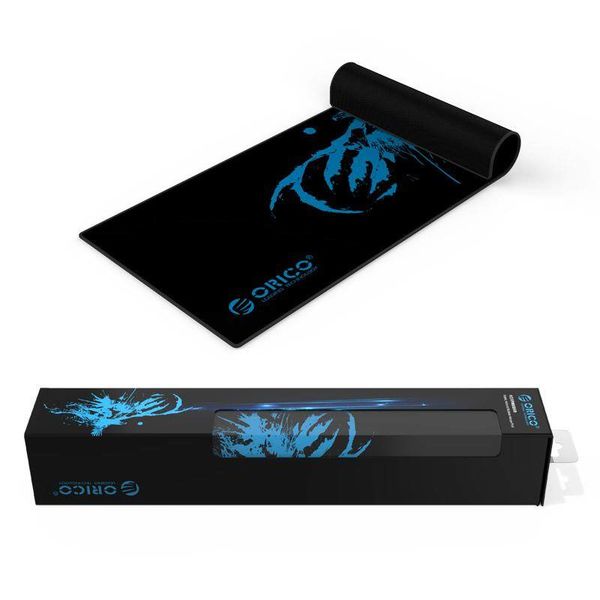 Orico XXL game-muismat gemaakt van natuurlijk rubber - geschikt voor ontwerpers - mooie afwerking - antislip ontwerp - wasbaar - zwart/blauw
