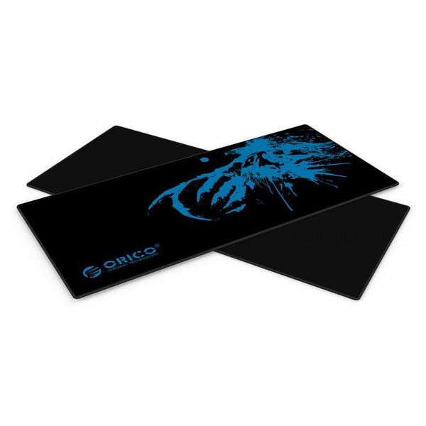 Orico XXL Game Mouse Pad aus Naturkautschuk - für Designer geeignet - schönes Finish - rutschfestes Design - waschbar - schwarz / blau