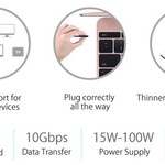 Orico 3-in-1 Type-C hub met USB 3.0 Type-A, Type-C PD en VGA poorten - Power Delivery - IC chip - Kabellengte 30 CM - Wit