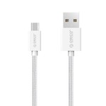 Orico Micro USB charging and data cable - Braided nylon - 3A - White