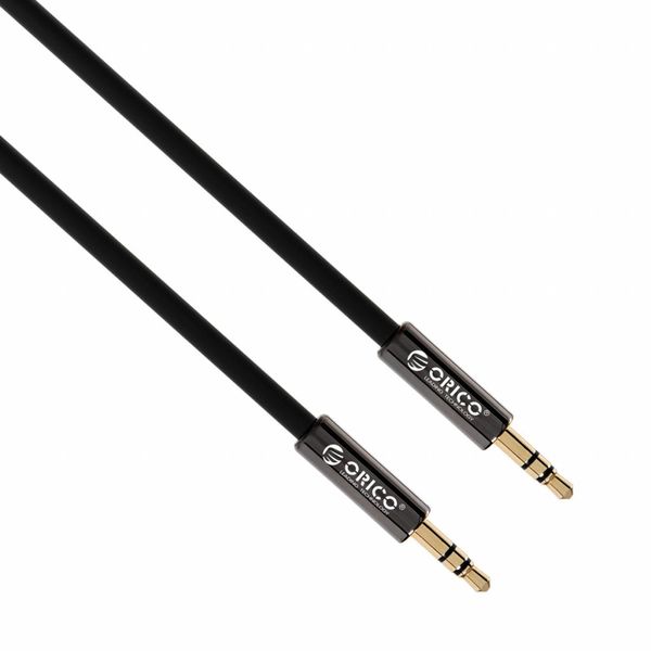 Orico 3.5mm male to male audio cable - Gold plated connectors - Length: 1 meter - Black