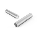 Orico Aluminium mini powerbank 3350mAh – Inclusief zaklamp – Zilver