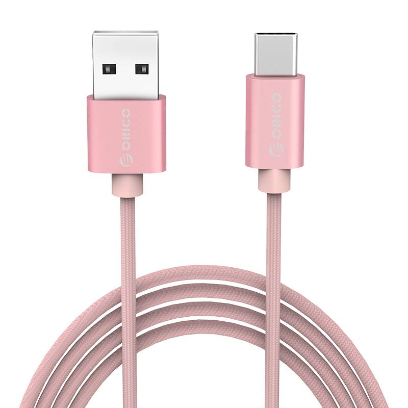 Câble de chargement et de données USB Type-C - 3A - Rose - Orico