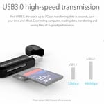 Orico USB3.0-Kartenleser für TF- und SD-Speicherkarten - OTG-Funktion - 5 Gbit / s - Schwarz