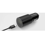 Orico Stylish car charger with USB-C and USB-A ports - Aluminum alloy - 12V / 24V - 5V-3.1A max. - Intelligent Chip - Black