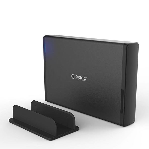 Orico Aluminium USB 3.0 Festplattengehäuse mit Schloss - 3,5 Zoll - Festplatte / SSD - 5 Gbit / s - LED-Anzeigen - 1M Datenkabel - Schwarz