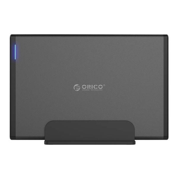 Orico Aluminum Type-C Hard Drive Enclosure with lock - 3.5 inch - HDD / SSD - 5Gbps - LED indicators - 1M data cable - Black