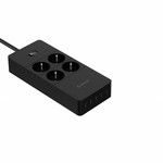 Orico USB power strip with four sockets and five USB charging ports - 4000W - Incl. on / off switch - Black
