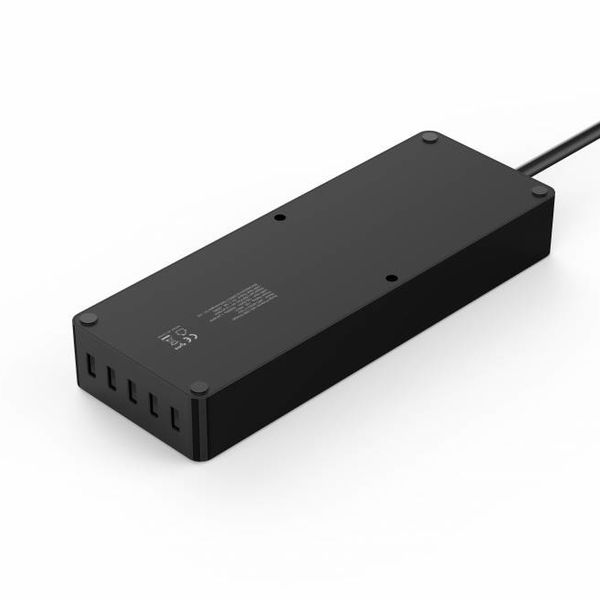 Orico Multiprise USB avec six prises et cinq ports de chargement USB - Incl. interrupteur marche / arrêt - Noir