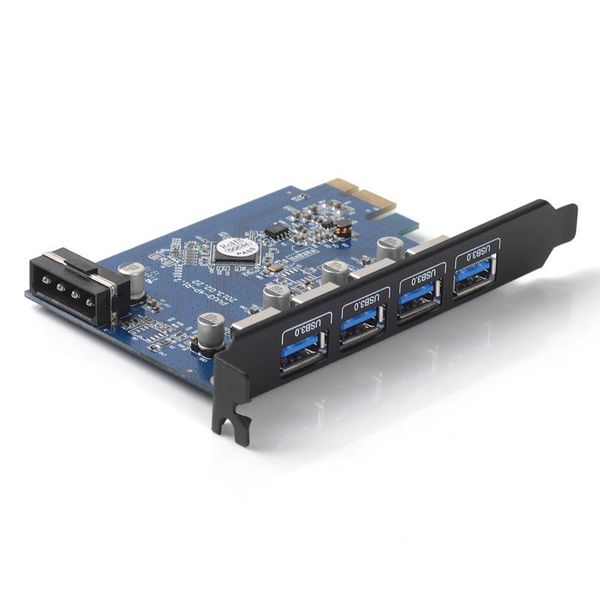 Orico PCI Express uitbreidingskaart – 4x USB 3.0 poorten – 5Gbps – Incl. Schroeven – Zwart