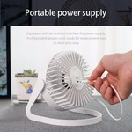 Orico Mini ventilateur USB - tourne à 360 degrés - 1,5 W - <35 dB - Incl. câble type A vers Micro B de 1M - Blanc