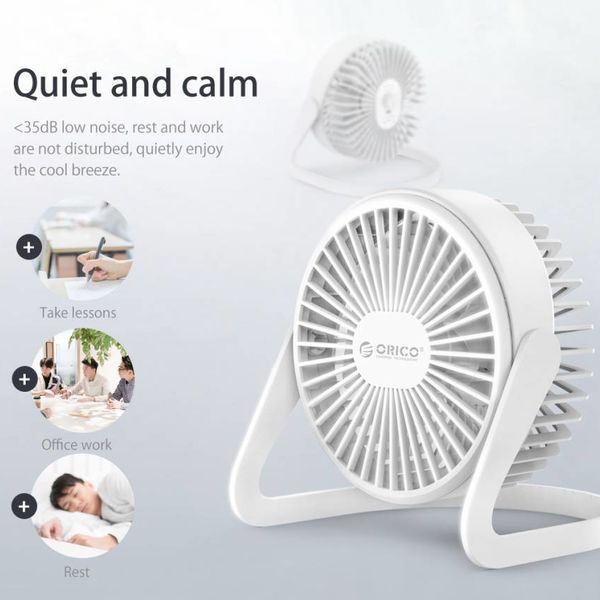 Orico Mini USB fan - rotates 360 degrees - 1.5W - <35dB -Incl. type-A to Micro B cable of 1M - White