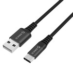 Orico Câble de charge et de données USB Type-C - 3A - Nylon tressé - Aluminium - 1 mètre - Noir
