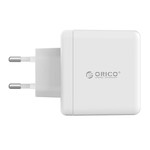 Orico Dual USB lader - reis/thuislader met 2x USB-laadpoorten – IC chip - 15W - Wit