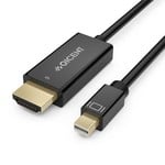 Gold Plated Mini DisplayPort to HDMI cable 2k Full HD - 5 meter black - Copy - Copy