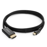 Gold Plated Mini DisplayPort to HDMI cable 2k Full HD - 5 meter black - Copy - Copy