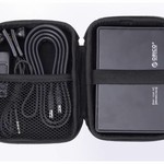 Orico Housse de protection portable / sac de protection pour disque dur de 2,5 pouces - Comprend un espace pour le câble, etc. - Étanche à l'humidité, à la poussière et antistatique - Noir