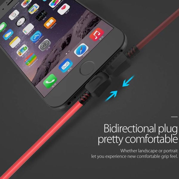 Orico Câble de recharge USB Type-A à Lightning - 2.4A - Longueur du câble: 1 mètre - Matériaux de haute qualité - Rouge