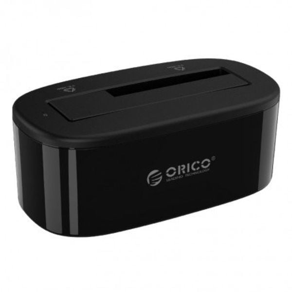 Orico Docking station for 2.5 inch or 3.5 inch hard disk - HDD/SSD - Incl. data cable and power adapter - LED indicator - High Gloss Black