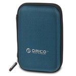 Orico Housse de protection portable / sac de protection pour un disque dur de 2,5 pouces - Comprend un espace pour les accessoires - Résistant à l'humidité, à la poussière et antistatique - Bleu