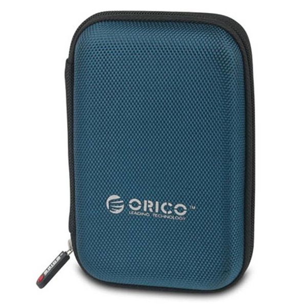 Orico Draagbare beschermhoes / beschermtas voor een 2.5 inch harde schijf - Inclusief ruimte voor accessoires - Vochtbestendig, stofdicht en antistatisch -  Blauw