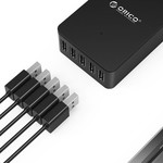 Orico Smart desktop charger met 5 USB-laadpoorten - IC chip - 40W - zwart / grijs