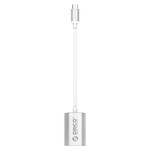 Orico Adaptateur USB-C vers VGA en aluminium - 4K Ultra HD - 1080P @ 60Hz - pour MacBook, Mi NoteBook Air, Huawei MateBook et Lenovo YOGA - Style Mac - Câble 15CM - Argent