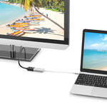 Orico Aluminium USB-C zu DisplayPort Adapter - 4K Ultra HD @ 60Hz - für MacBook, Mi NoteBook Air, Huawei MateBook und Lenovo YOGA - Mac Style - 15CM Kabel - Silber