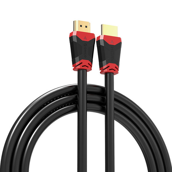 Orico HDMI 2.0-Kabel Stecker-Stecker - 4K Ultra HD bei 60 Hz - Hochgeschwindigkeits-HDMI® (bis zu 18 Gbit / s) - Vergoldete Anschlüsse - 1,5 m - Schwarz