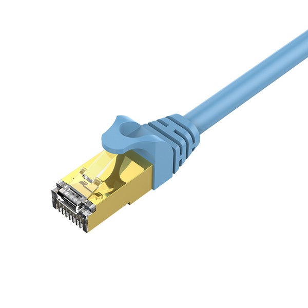 Orico Câble Ethernet RJ45 Gigabit - CAT6 - 1000Mbps - Câble rond de 2 mètres de long - Convient pour un routeur, un échangeur, un concentrateur, etc. - Broche plaquée or - Bleu