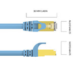 Orico RJ45 Gigabit Ethernet cable - CAT6 - 1000Mbps - Round cable of 2 meters long - Suitable for a router, exchanger, hub etc. - Gold plated pin - Blue