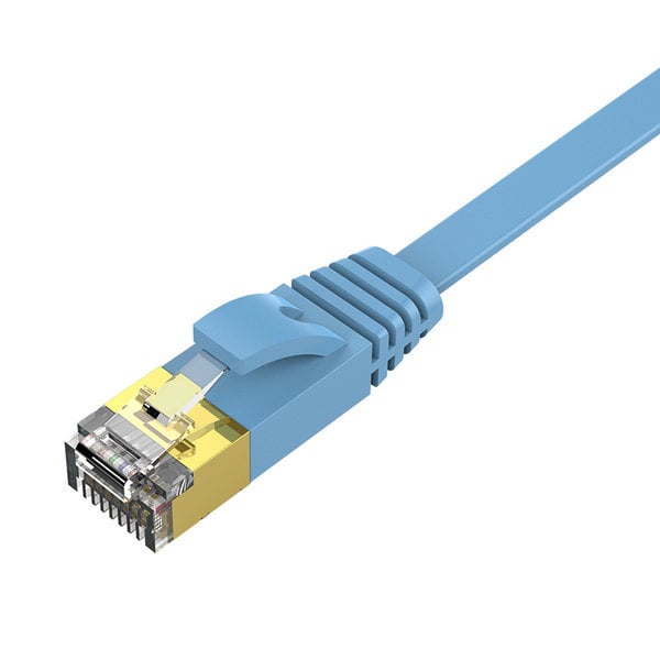 Orico RJ45 Gigabit Ethernet cable - CAT6 - 1000Mbps - Flat cable of 10 meters long - Suitable for router, exchanger, hub etc. - Gold plated pin - Blue