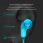Orico Bluetooth In-ear sport headset / headphones with volume control, microphone and control button - Bluetooth 5.0 + EDR - 10 meter range - 110mAh - Waterproof - Dustproof - Incl. charging cable - Blue