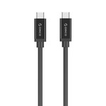 Orico Câble de données et de charge USB3.1 Gen 2 Type-C vers Type-C - 10 Gbit / s - Alimentation 100 W - Résolution 4K - Puce E-Mark - 1 mètre - Noir