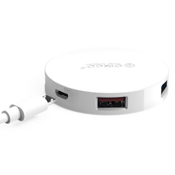 Orico Ronde USB 3.0 hub met 4 USB 3.0 poorten - OTG-functie- Wit