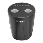 Orico Autolader sigarettenpoort splitter met 3 USB-laadpoorten - 36W - Zwart