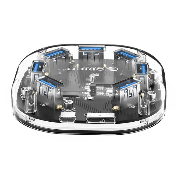 Hub USB 3.0 transparent avec 7 ports USB