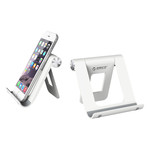 Orico Smartphone und Tablet stehen für auf dem Schreibtisch - 360 Grad drehbar - weiß / schwarz