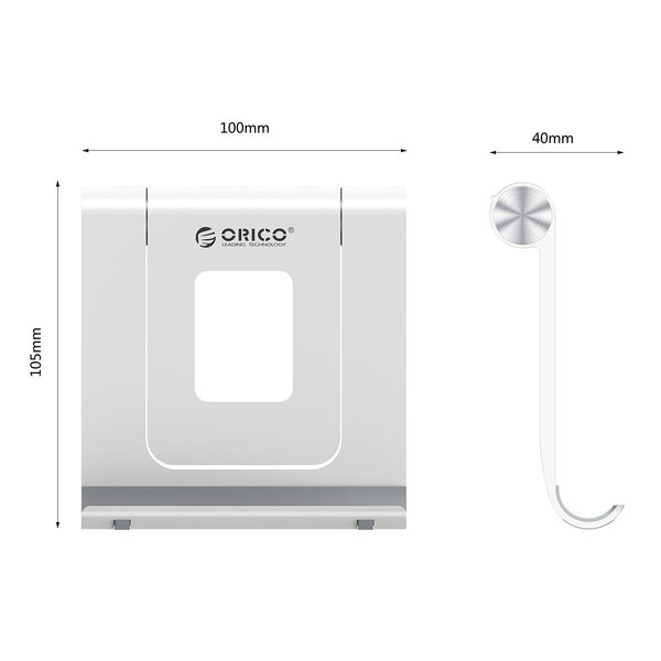 Orico Smartphone und Tablet stehen für auf dem Schreibtisch - 360 Grad drehbar - weiß / schwarz