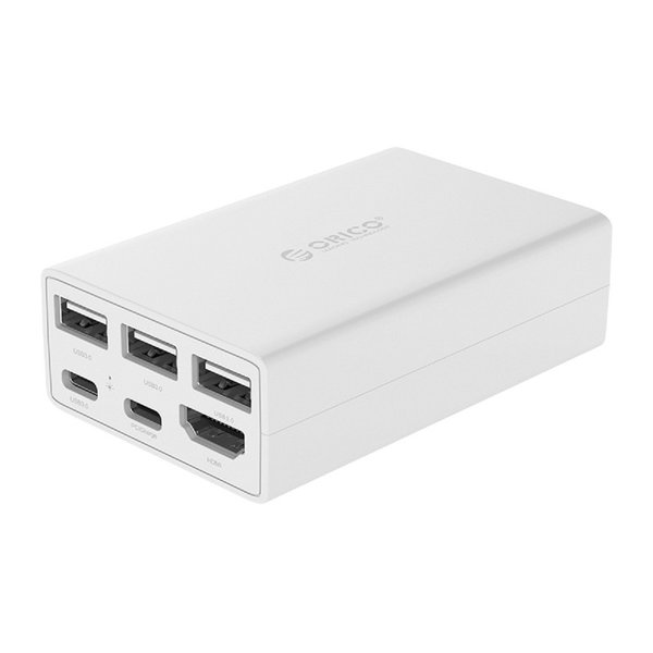 Orico USB-C 40W Netzteil / Dockingstation mit USB-C Netzteil, 4K HDMI und USB 3.0 Anschlüssen